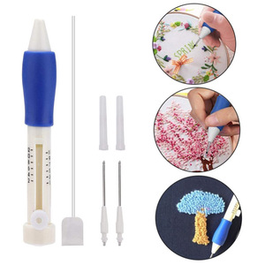 Kit de stylos de broderie <span class=keywords><strong>Punch</strong></span> <span class=keywords><strong>Needle</strong></span> DIY en gros, outils de tricot et de crochet, aiguilles à poinçonner pour broderie sur carte blister - Product Image 2