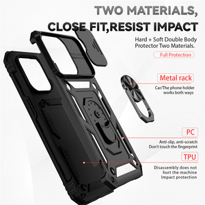 Funda Resistente para iPhone 17 16 15 14 13 Pro Max, Carcasa Protectora de Alta Resistencia con Anillo de Soporte y Protector de Cámara Deslizable - Product Image 4