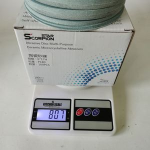 Disques abrasifs, 6 pouces, 17 trous, 236, jaune, 10 pièces, papier de ponçage sec, en <span class=keywords><strong>mastic</strong></span>, livraison gratuite - Product Image 2