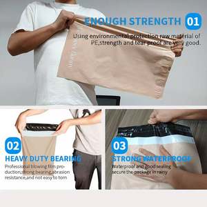Logo Poly Mailers Express <b>Plastic</b> Delivery Shipping <b>Bag</b> Waterproof Eco-Friendly Compostable Printed Beige Envelope Mailing <b>Bag</b> - Product Image 6