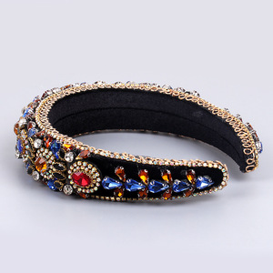 Diadema con Pedrería Hua Liyu para Mujer, Accesorio para el Cabello Artístico Retro Colorido, Estilo Barroco, Joyería Hecha a Mano - Product Image 4