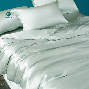 Großhandel 100% Mulberry Satin Sheets <span class=keywords><strong>Queen</strong></span> <span class=keywords><strong>Size</strong></span> All Side 19 Momme Soft Woven Seide Bettwäsche-Set für zu Hause - Product Image 2