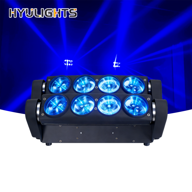 LED Beam Spider 8*15w High Brightness Led RGBW Moving Head Stage Light for Disco Dj Holiday Wedding Professional Lighting