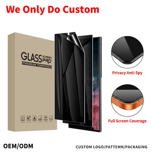 Protection d'écran en verre trempé anti-espion OEM pour Samsung S24Ultra S23/S22 Ultra Déverrouillage par empreinte digitale pour Samsung S24 U - Product Image 1