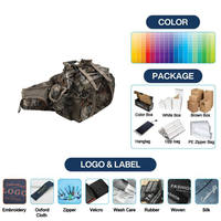 Sac banane de chasse multifonctionnel détachable Mydays Tech avec harnais et pochette à bandoulière camouflage