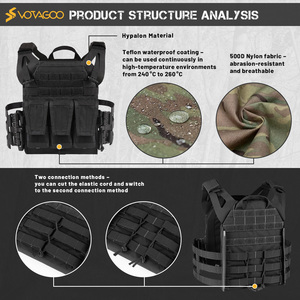 Gilet tactique personnalisé JPC 2.0 Porte-plaques Système MOLLE Dégagement rapide Entièrement modulaire Léger Équipement de terrain CS - Product Image 5