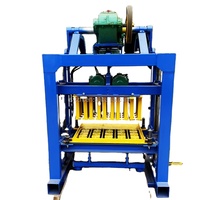 Machine manuelle de fabrication de blocs de béton QTJ4-40, petite machine mobile pour briques creuses, pavés et bordures en ciment