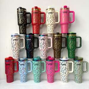 <span class=keywords><strong>WOOW</strong></span> Vente en gros, best-seller, H2.0 Stan Fo, gobelet isotherme en acier inoxydable imprimé de marque, 40 oz, avec poignée et paille, pour l'extérieur, cadeau de voiture - Product Image 1