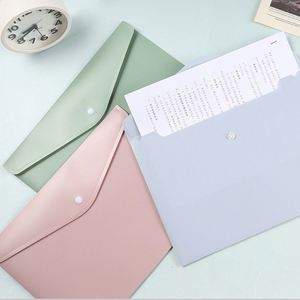 X808 Solid Morandi Colorful Document Folders Us Letter A4 Size File Envelopes Snap Button <b>Filing</b> <b>Products</b> - Product Image 3