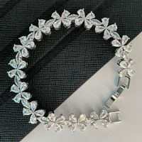 Elégant bracelet de fleurs en zircon pour les mariages, banquets et fêtes-Bijoux populaires sur EBay