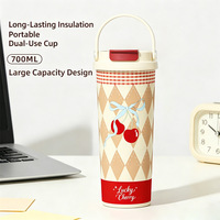 Nouvelle tasse isotherme à grande capacité de 700 ml avec poignée, idéale pour les cadeaux d'affaires et l'utilisation en extérieur