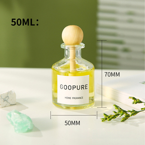 Difusor de Aromaterapia Ecológico Zyen de 50 ml con Bola de Madera, Larga Duración de 3 Meses, Diseño de Vidrio sin Llama para Uso Doméstico - Product Image 5