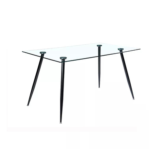 ชุดโต๊ะอาหารทรงสี่เหลี่ยมผืนผ้าโต๊ะกระจกสำหรับรับประทานอาหารชุดโต๊ะกระจก6ตัว - Product Image 3