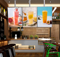 Espositore Pubblicitario LED Rettangolare Sottile con Cornice in Alluminio - Formato A5 per Menu e Poster con Vetro Temperato