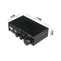 AirAux AS-22 Mini Hi-Fi Dijital 900W Kablosuz 2.0 Kanal Güç Amplifikatörü Araba Ev Ses Sistemi Subwoofer Hoparlörler FM AUX MP3