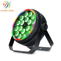 18 projecteurs LED Par 6-en-1 RGBWA+ UV avec anneau LED pour fêtes, événements et concerts