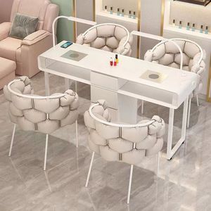 Table et chaise de manucure pour salon, économique, pour une ou deux personnes, table de manucure de luxe légère, multifonctionnelle, poste de travail pour manucure - Product Image 2