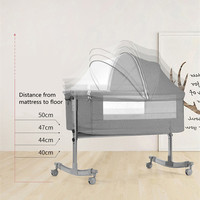 Berceau de bébé multifonctionnel Portable assemblage facile parcs en métal pliables Design moderne pour chambre à manger hôpital en plastique