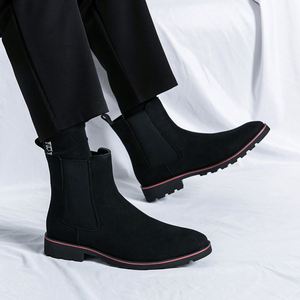 Nouveauté, chaussures pour hommes de grande taille, bottes courtes décontractées, bottes Chelsea en daim en stock - Product Image 4