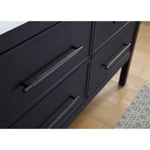 Kabinet rias kamar mandi dengan wastafel bingkai kayu padat dalam Unit rias akhir hitam furnitur kamar mandi <span class=keywords><strong>48</strong></span> inci meja rias - Product Image 5
