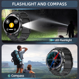 KT88 Outdoor Smart Watch 1.7 Inch IPS Fitness Tracker <b>Waterproof</b> Health Analysis Call Reminder for Android - Product Image 4