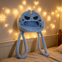 Sac à dos en peluche animaux bleus Kawaii, sac à main moelleux pour cosplay anime, sac à bandoulière décontracté et tendance pour filles