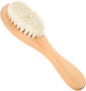Cepillo para Bebés con Cerdas Suaves de Lana y Mango de Madera para un Peinado Suave - Product Image 1