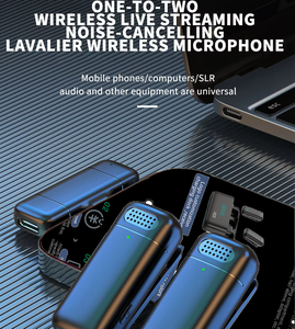 Microphone cravate sans fil magnétique pour Vlogging, autonomie de 70H, suppression du bruit IA, pour appareil photo reflex numérique, téléphone et studio - Product Image 4