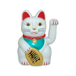 Faisant signe en agitant bras richesse chinoise chats chanceux Figurine <span class=keywords><strong>porcelaine</strong></span>/céramique Style Animal pour Fortune maison & hôtel décor artisanat - Product Image 3