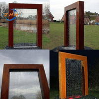 Eau en acier corten caractéristiques jardins cascade fontaine nappe phréatique