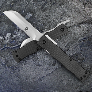 NEWOOTZ D2ZZ-FT Coltello Pieghevole Stile Giapponese EDC con Lama <span class=keywords><strong>Higonokami</strong></span> e Manico in Fibra di Carbonio, Coltello Tascabile per Sopravvivenza all'Aperto OEM - Product Image 4