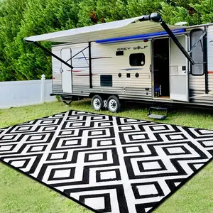 Online Best Service Reversible Rugs Washable Durable Patio Picnic Rugs Outdoor Rv Mats for Camping