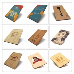 Venta al por mayor de tarjetas de visita de madera de lujo con logotipo personalizado cortado con láser para control de acceso personalizado a todo color de madera tarjeta RFID para hotel - Product Image 4