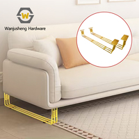 Pieds de canapé modernes de luxe léger, finition dorée, base de meuble en fer métallique pour cuisines et salles à manger, robustes