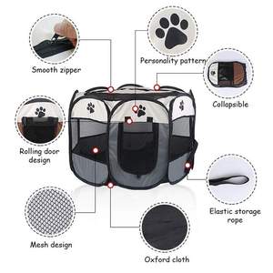 Cuccia Rimovibile per Cani e Gatti, Gabbia Semicircolare Lavabile, Recinto Impermeabile e Traspirante in Tessuto Oxford Resistente ai Cani, Tenda per Animali Domestici - Product Image 3