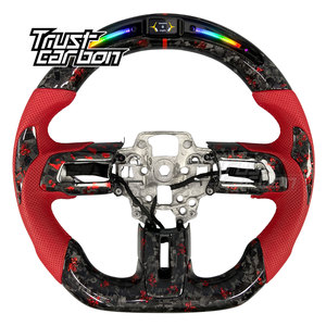 Volant sport en fibre de carbone personnalisé avec LED et microfibre pour GT500 GT350 2015-2023 - Product Image 1