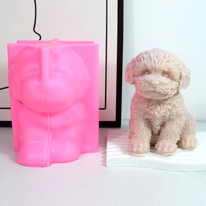 3D Large Size Teddy Dog <b>Candle</b> <b>Mold</b> Cat Silicone <b>Candle</b> <b>Molds</b> for <b>Candle</b> Making - Product Image 3