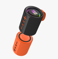 Speaker Nirkabel Magnetik Combo 2 in 1 20W TG-491 Tahan Air Portabel Bass Ekstra Stereo TWS 2400mah Lampu LED Warna-warni