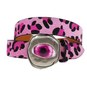 Nuevo Cinturón de Cuero PU con Estampado de Leopardo, Estilo Punk Y2K, con Hebilla Metálica de Ojo del Diablo, Diseño Vaquero Occidental Vintage y Colorido para Mujer - Product Image 2
