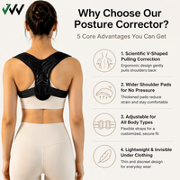 Ceinture correctrice de posture dorsale, dispositif correcteur de posture de grande qualité pour femmes et hommes