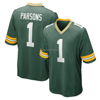 Jersey de Fútbol Americano Bordado al por Mayor de los Green Bay Packers, Color Azul Marino # 1 Micah Parsons # 10 Amor # Uniforme de Fútbol Americano de Josh Jacobs Número 8