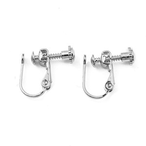 316 Edelstahl Galvanisierte Ringförmige Schraubbare Ohrring-Adapter Piercingfreie Ohrringe DIY Modeschmuck - Product Image 1