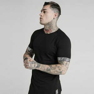 Men Summer Short Sleeve <b>T</b> Shirt 180GSM 100% Cotton Breathable Lightweight Casual Streetwear Custom OEM Private Label Manufacture - Product Image 4