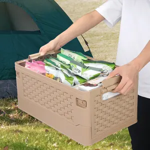 Conteneur de stockage pliable moderne bacs pliables avec poignée pour camping et voiture camion pour la sortie de printemps