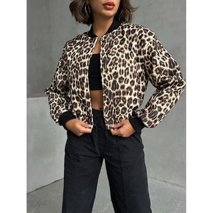 TOPSHOW Women's Elegant Gray Leopard Print Cashmere Blend Winter Coat Jacket with Cotton Polyester Lining - Product Image 5