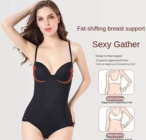 Hot Selling Plus Size Low Back <b>Bodysuit</b> Shapewear for Women with Medium Control Seamless Tummy Control Spandex/Nylon Material - Product Image 2