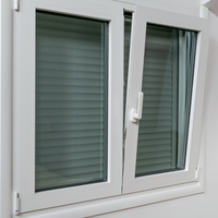 Fenêtre à battant en PVC/UPVC Fenêtre inclinable et tournante en vinyle blanc avec double vitrage à vendre