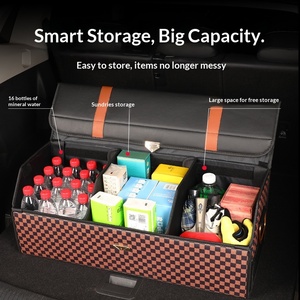 Leather Foldable Plug-In Large-Capacity Car Trunk Storage Box - Product Image 2