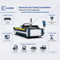 Machine de découpe laser à fibre industrielle KAISE 4kW SF3015NP, découpeuse laser CNC pour métal, zone de travail 3000x1500mm, pour ustensiles de cuisine et quincaillerie