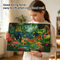 Puzzle de 60 pièces sur le thème des animaux de la jungle tropicale pour enfants de 4 à 8 ans, dans une boîte en carton, jouet éducatif et ludique